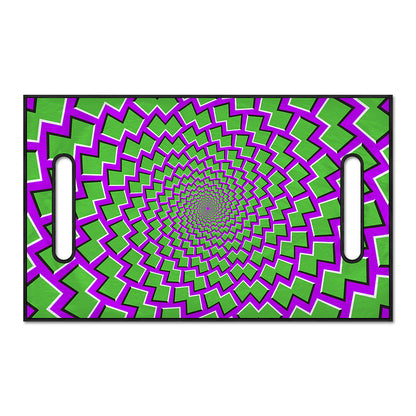 Green Shapes Moving Optical Illusion Golf Cart Seat Cover