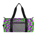 Green Shapes Moving Optical Illusion Gym Bag
