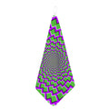 Green Shapes Moving Optical Illusion Hand Towel
