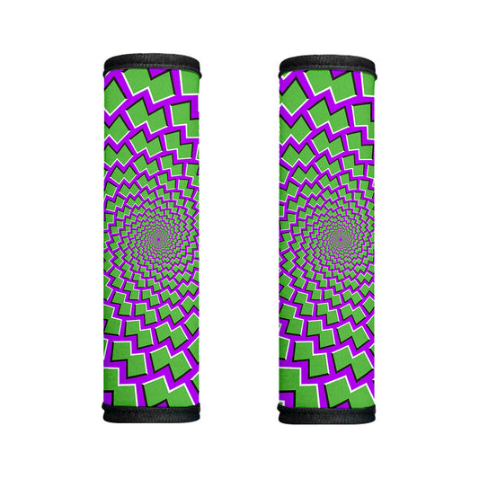 Green Shapes Moving Optical Illusion Handle Covers
