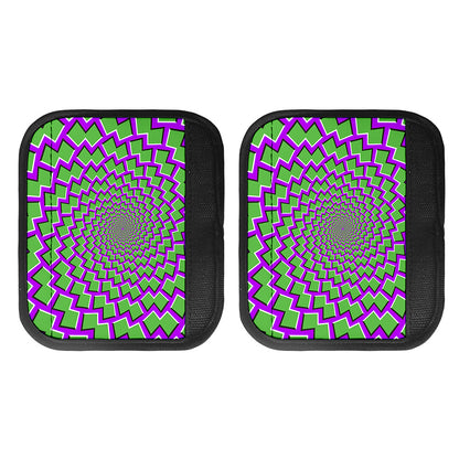 Green Shapes Moving Optical Illusion Handle Covers