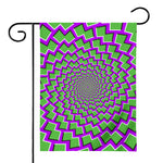 Green Shapes Moving Optical Illusion House Flag