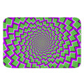 Green Shapes Moving Optical Illusion Indoor Door Mat