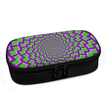 Green Shapes Moving Optical Illusion Insulin Cooler Travel Case