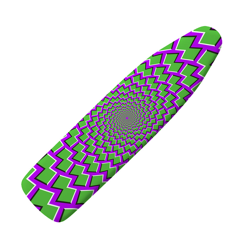 Green Shapes Moving Optical Illusion Ironing Board Cover