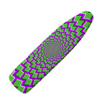 Green Shapes Moving Optical Illusion Ironing Board Cover