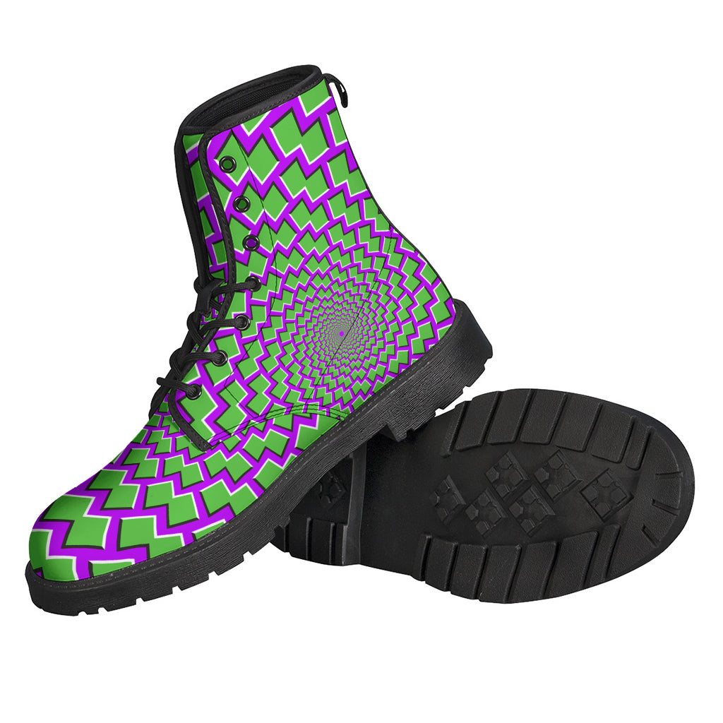 Green Shapes Moving Optical Illusion Backpack