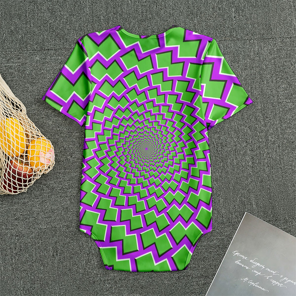 Green Shapes Moving Optical Illusion Men's Bodysuit