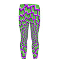 Green Shapes Moving Optical Illusion Men's Leggings