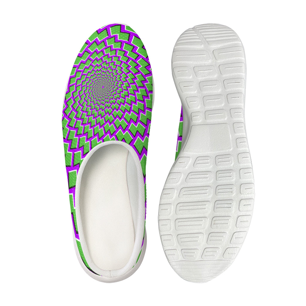 Green Shapes Moving Optical Illusion Mesh Casual Shoes