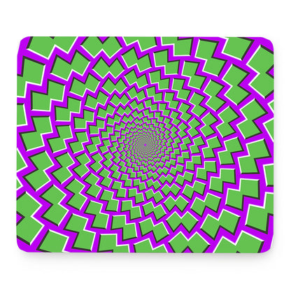 Green Shapes Moving Optical Illusion Mouse Pad