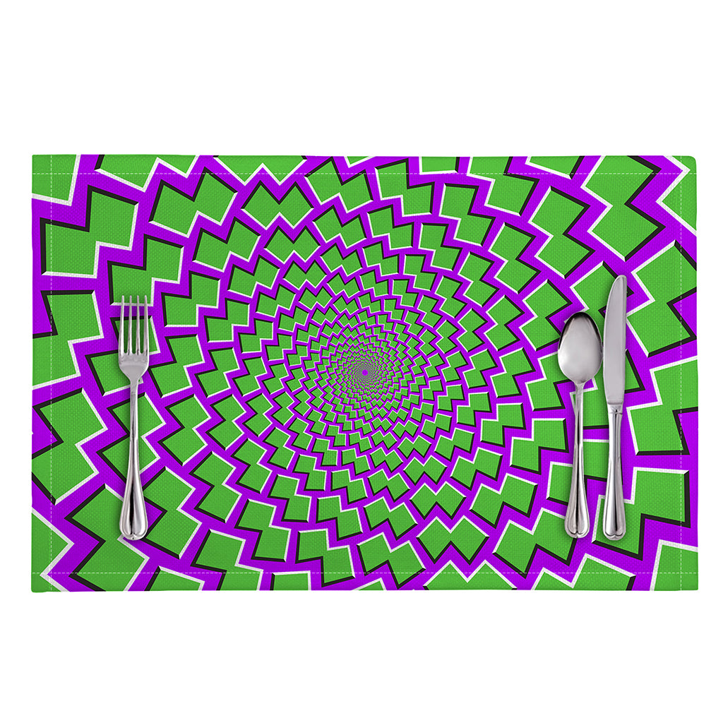 Green Shapes Moving Optical Illusion Placemat