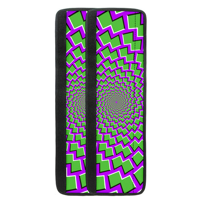 Green Shapes Moving Optical Illusion Refrigerator Handle Covers