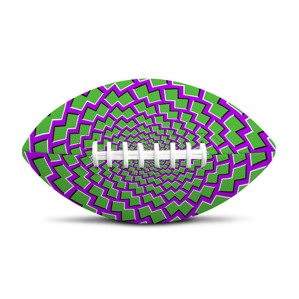 Green Shapes Moving Optical Illusion Rugby Ball