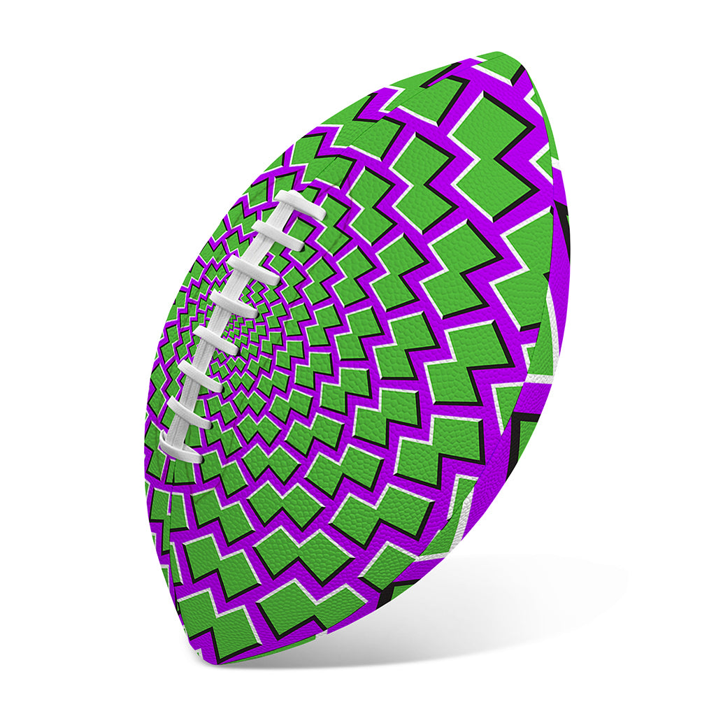 Green Shapes Moving Optical Illusion Rugby Ball
