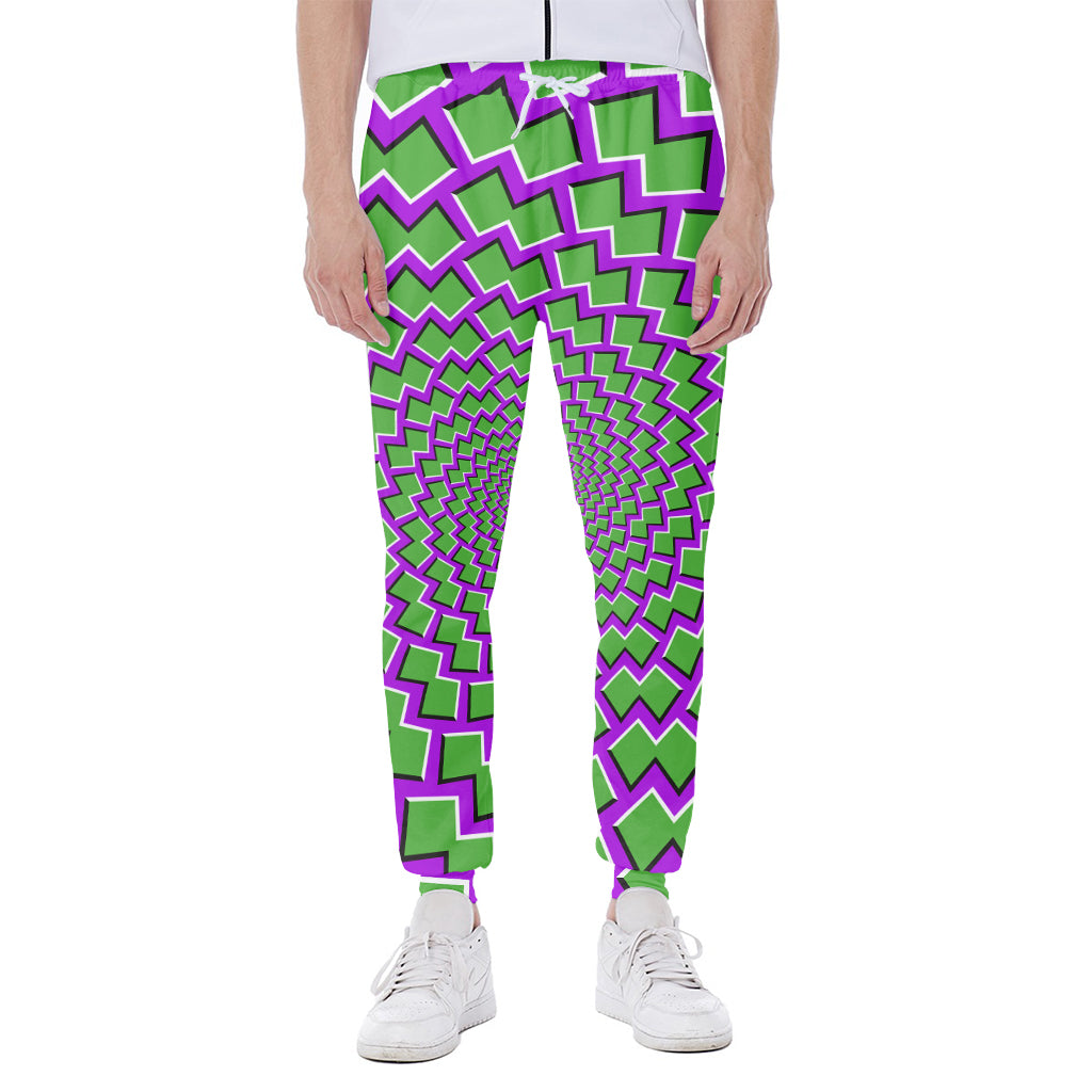 Green Shapes Moving Optical Illusion Scuba Joggers