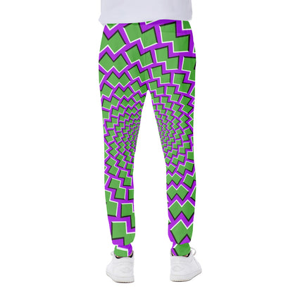 Green Shapes Moving Optical Illusion Scuba Joggers