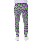 Green Shapes Moving Optical Illusion Scuba Joggers
