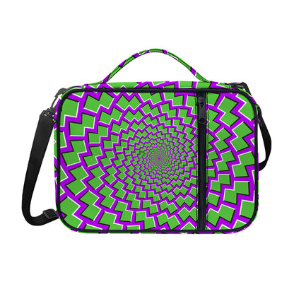 Green Shapes Moving Optical Illusion Shoulder Strap Bible Bag
