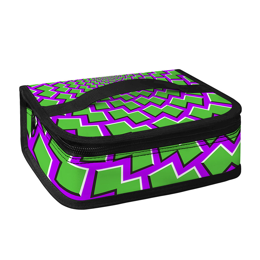 Green Shapes Moving Optical Illusion Small Lunch Bag