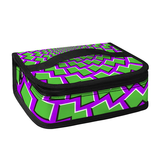 Green Shapes Moving Optical Illusion Small Lunch Bag