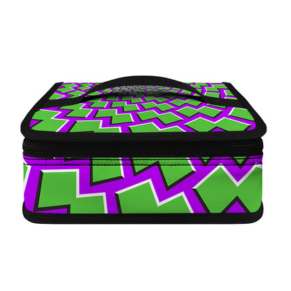 Green Shapes Moving Optical Illusion Small Lunch Bag