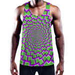 Green Shapes Moving Optical Illusion Training Tank Top