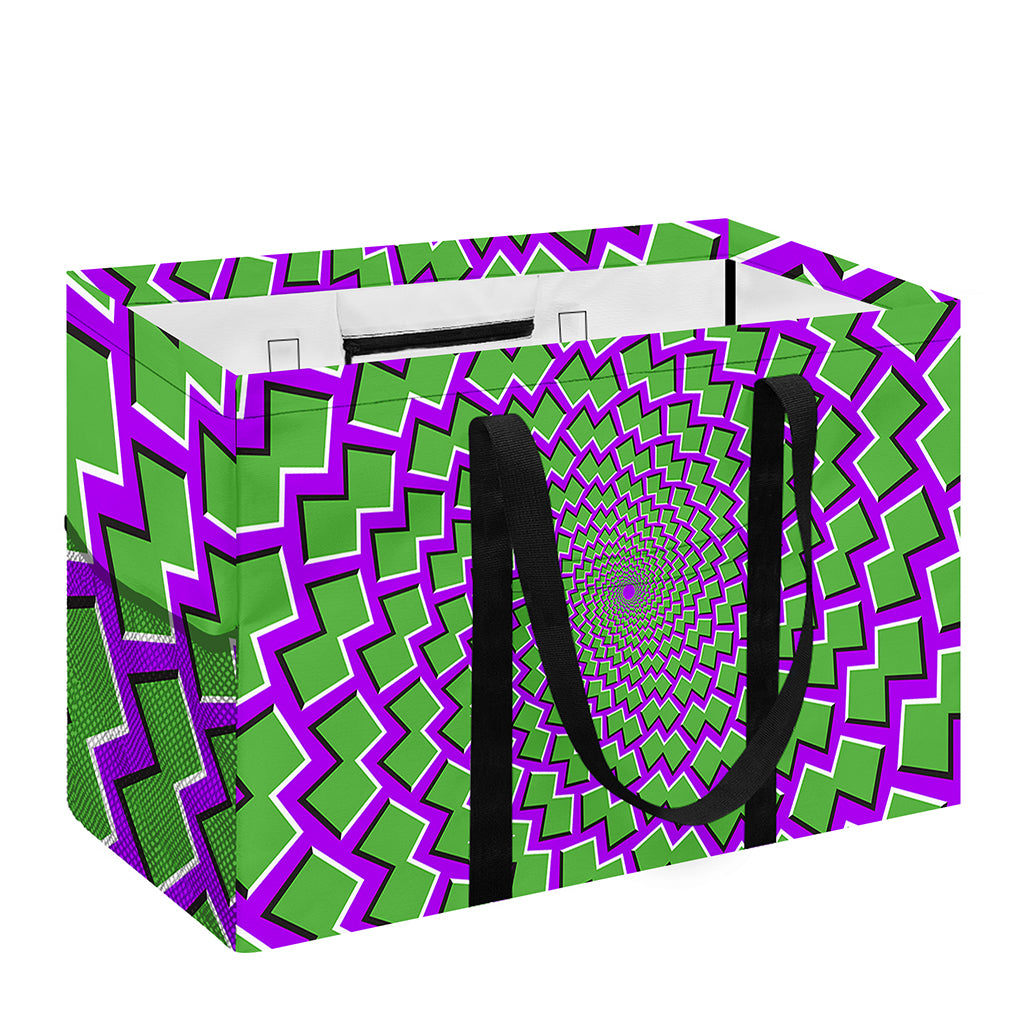 Green Shapes Moving Optical Illusion Utility Tote Bag