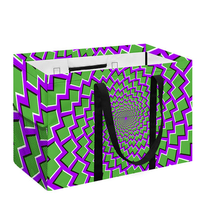 Green Shapes Moving Optical Illusion Utility Tote Bag