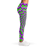 Green Shapes Moving Optical Illusion Women's Leggings