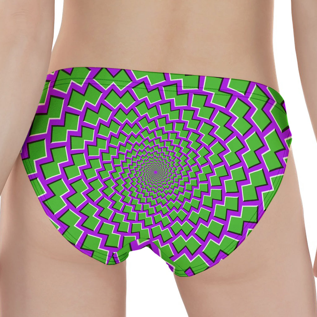 Green Shapes Moving Optical Illusion Women's Panties