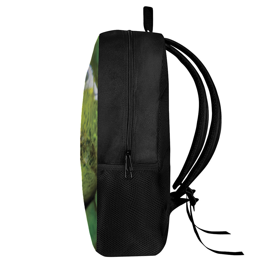Green Snake Eye Print 17 Inch Backpack