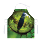 Green Snake Eye Print Adjustable Apron