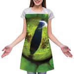 Green Snake Eye Print Adjustable Apron