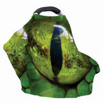 Green Snake Eye Print Baby Seat Cover