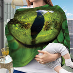 Green Snake Eye Print Baby Seat Cover