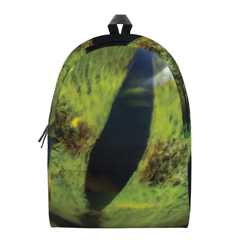 Green Snake Eye Print Backpack
