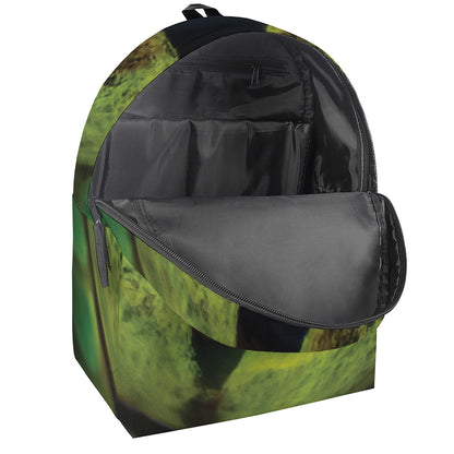 Green Snake Eye Print Backpack