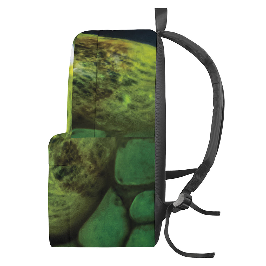Green Snake Eye Print Backpack
