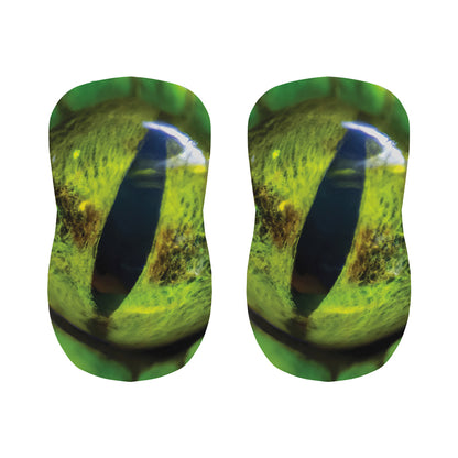 Green Snake Eye Print Bar Stool Covers