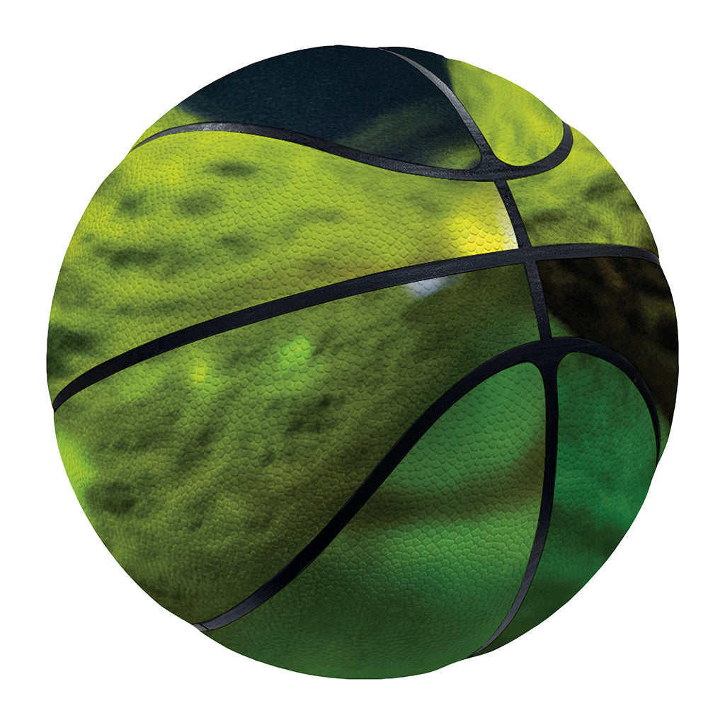 Green Snake Eye Print Basketball