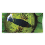Green Snake Eye Print Beach Towel