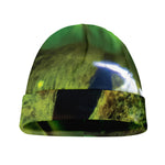 Green Snake Eye Print Beanie