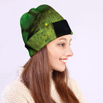 Green Snake Eye Print Beanie