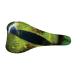 Green Snake Eye Print Bicycle Seat Cover