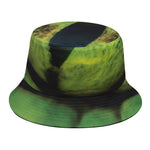 Green Snake Eye Print Bucket Hat