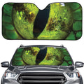 Green Snake Eye Print Car Windshield Sun Shade