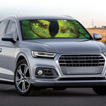 Green Snake Eye Print Car Windshield Sun Shade