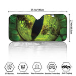 Green Snake Eye Print Car Windshield Sun Shade