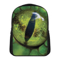 Green Snake Eye Print Casual Backpack